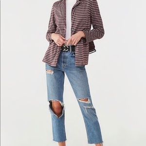 Forever 21 belted houndstooth blazer size small